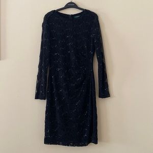 Ralph Lauren sequin mesh lace dress